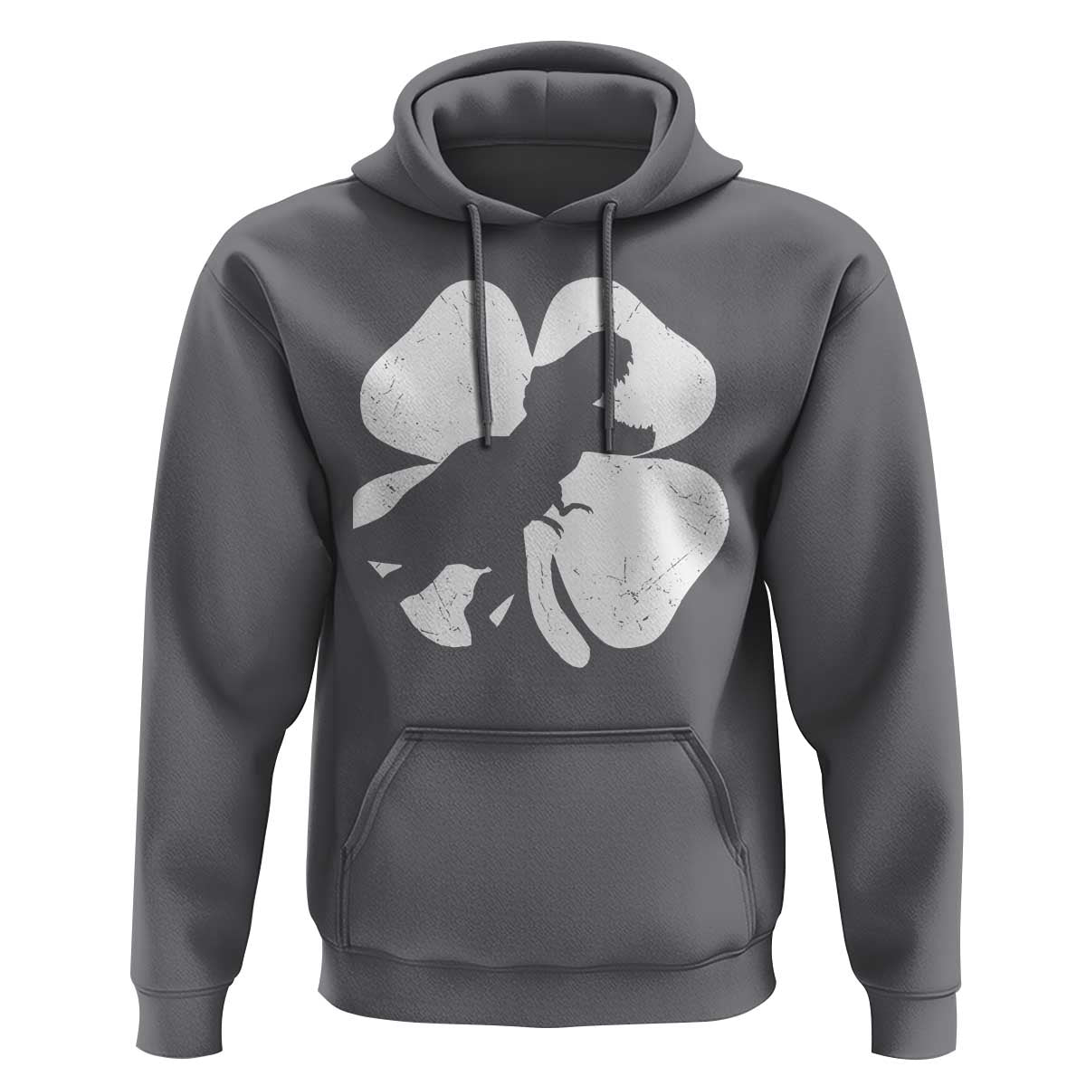 Dinosaur St Patricks Day Shamrock Hoodie Silhouette Boys Toddler Kids