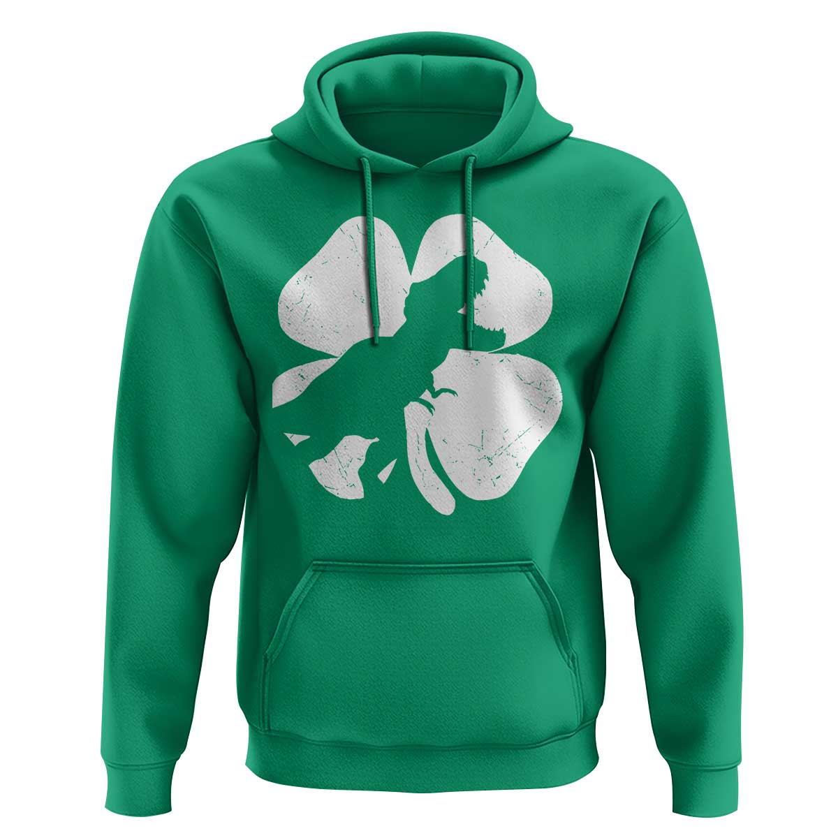 Dinosaur St Patricks Day Shamrock Hoodie Silhouette Boys Toddler Kids