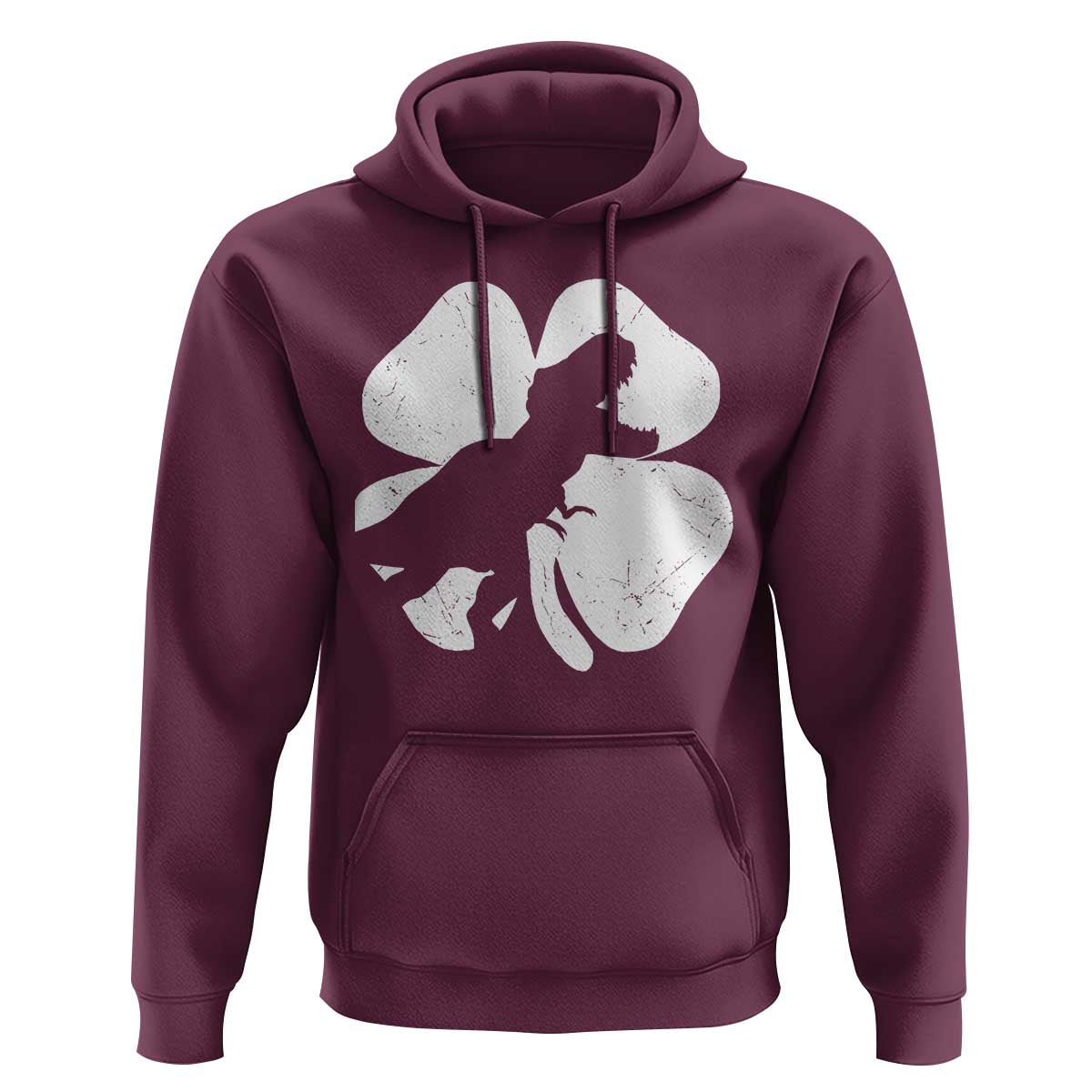 Dinosaur St Patricks Day Shamrock Hoodie Silhouette Boys Toddler Kids
