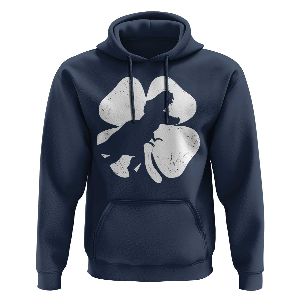 Dinosaur St Patricks Day Shamrock Hoodie Silhouette Boys Toddler Kids