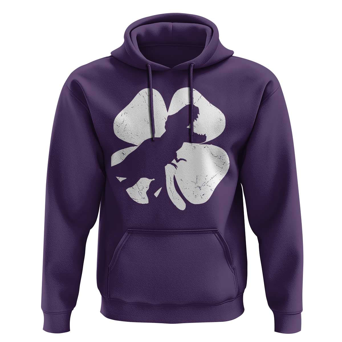 Dinosaur St Patricks Day Shamrock Hoodie Silhouette Boys Toddler Kids