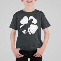 Dinosaur St Patricks Day Shamrock T Shirt For Kid Silhouette Boys Toddler Kids