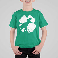 Dinosaur St Patricks Day Shamrock T Shirt For Kid Silhouette Boys Toddler Kids