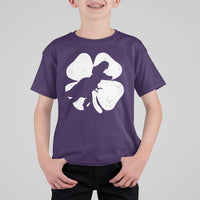 Dinosaur St Patricks Day Shamrock T Shirt For Kid Silhouette Boys Toddler Kids