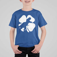 Dinosaur St Patricks Day Shamrock T Shirt For Kid Silhouette Boys Toddler Kids