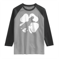 Dinosaur St Patricks Day Shamrock Raglan Shirt Silhouette Boys Toddler Kids
