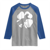 Dinosaur St Patricks Day Shamrock Raglan Shirt Silhouette Boys Toddler Kids