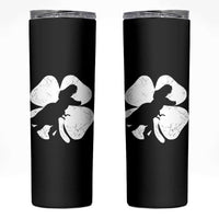Dinosaur St Patricks Day Shamrock Skinny Tumbler Silhouette Boys Toddler Kids
