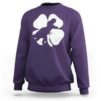 Dinosaur St Patricks Day Shamrock Sweatshirt Silhouette Boys Toddler Kids