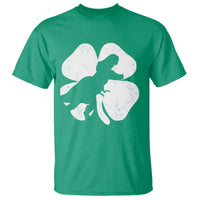 Dinosaur St Patricks Day Shamrock T Shirt Silhouette Boys Toddler Kids