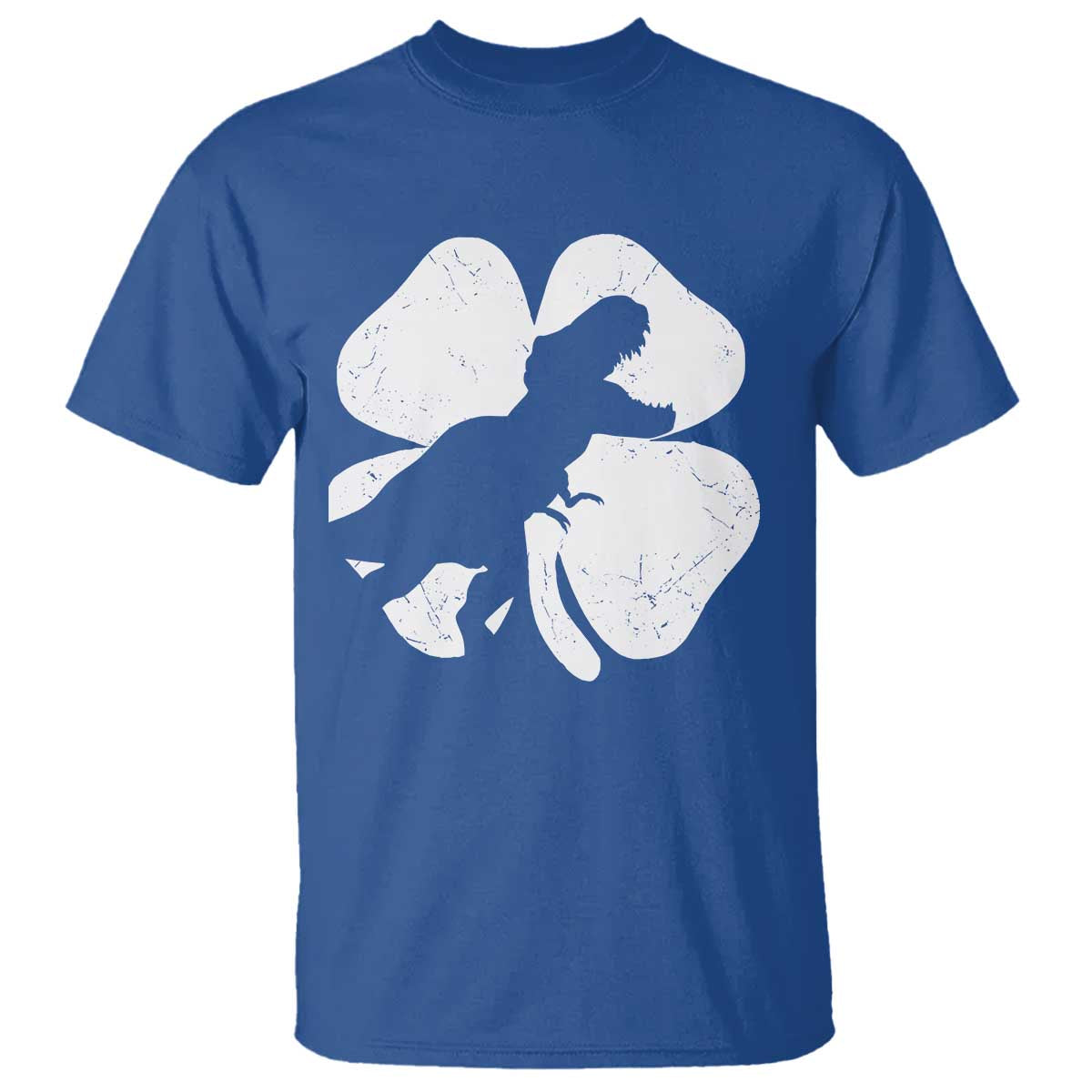 Dinosaur St Patricks Day Shamrock T Shirt Silhouette Boys Toddler Kids