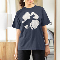 Dinosaur St Patricks Day Shamrock T Shirt For Women Silhouette Boys Toddler Kids