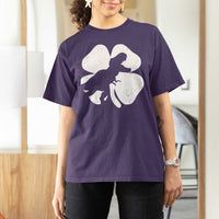 Dinosaur St Patricks Day Shamrock T Shirt For Women Silhouette Boys Toddler Kids
