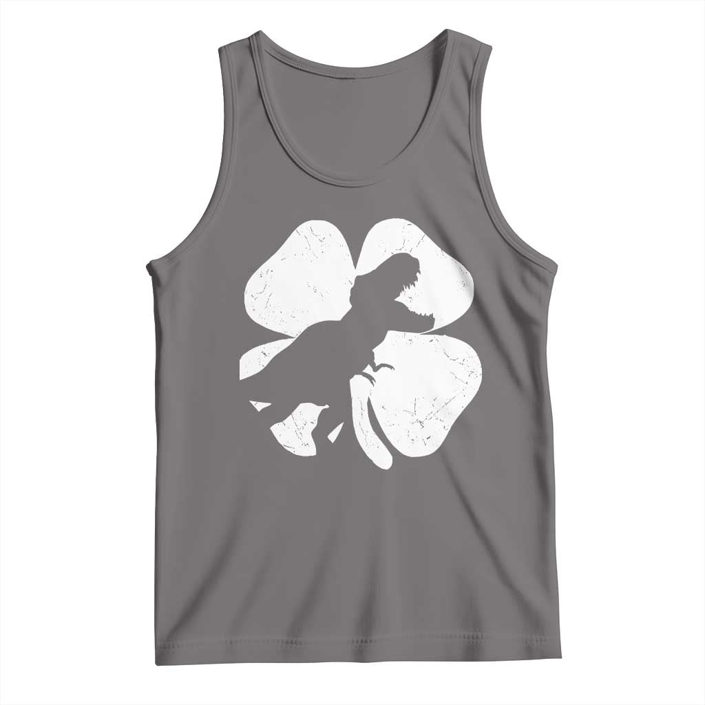 Dinosaur St Patricks Day Shamrock Tank Top Silhouette Boys Toddler Kids