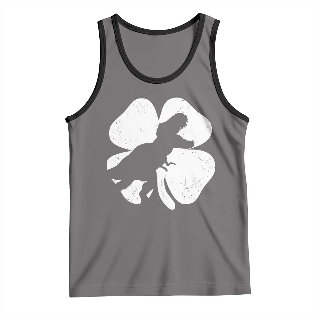 Dinosaur St Patricks Day Shamrock Tank Top Silhouette Boys Toddler Kids