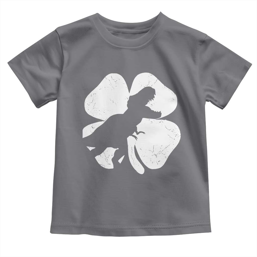 Dinosaur St Patricks Day Shamrock Toddler T Shirt Silhouette Boys Toddler Kids