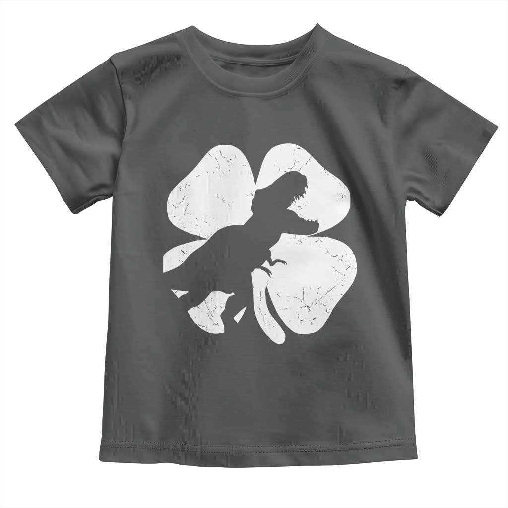 Dinosaur St Patricks Day Shamrock Toddler T Shirt Silhouette Boys Toddler Kids