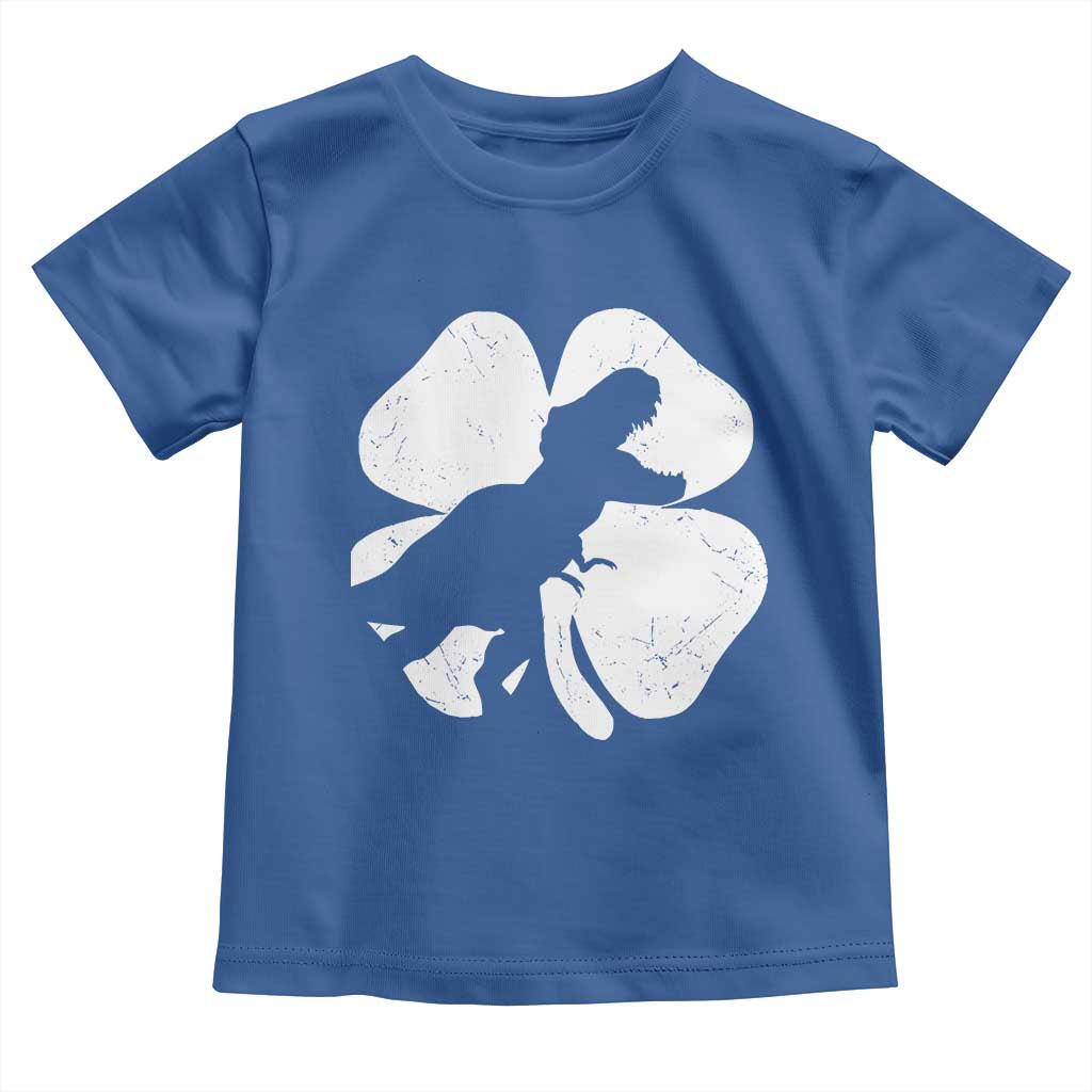 Dinosaur St Patricks Day Shamrock Toddler T Shirt Silhouette Boys Toddler Kids