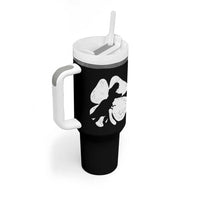 Dinosaur St Patricks Day Shamrock Tumbler With Handle Silhouette Boys Toddler Kids