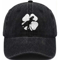 Dinosaur St Patricks Day Shamrock Washed Cotton Baseball Cap Silhouette Boys Toddler Kids