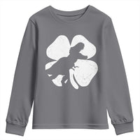 Dinosaur St Patricks Day Shamrock Youth Sweatshirt Silhouette Boys Toddler Kids