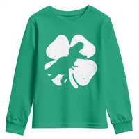 Dinosaur St Patricks Day Shamrock Youth Sweatshirt Silhouette Boys Toddler Kids