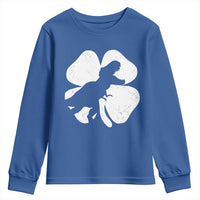 Dinosaur St Patricks Day Shamrock Youth Sweatshirt Silhouette Boys Toddler Kids