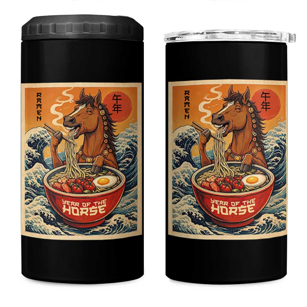 Zodiac Lunar New Year Of The Horse 2026 4 in 1 Can Cooler Tumbler Ramen Lovers