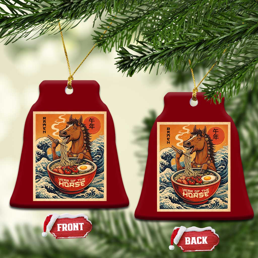 Zodiac Lunar New Year Of The Horse 2026 Ceramic Ornament Ramen Lovers