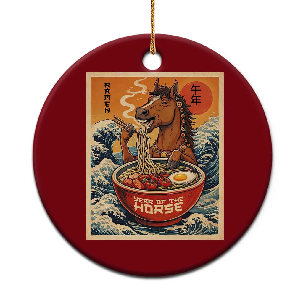 Zodiac Lunar New Year Of The Horse 2026 Ceramic Ornament Ramen Lovers
