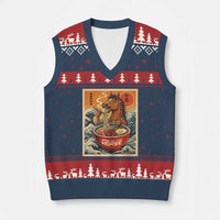 Zodiac Lunar New Year Of The Horse 2026 V-Neck Knit Sweater Vest Ramen Lovers