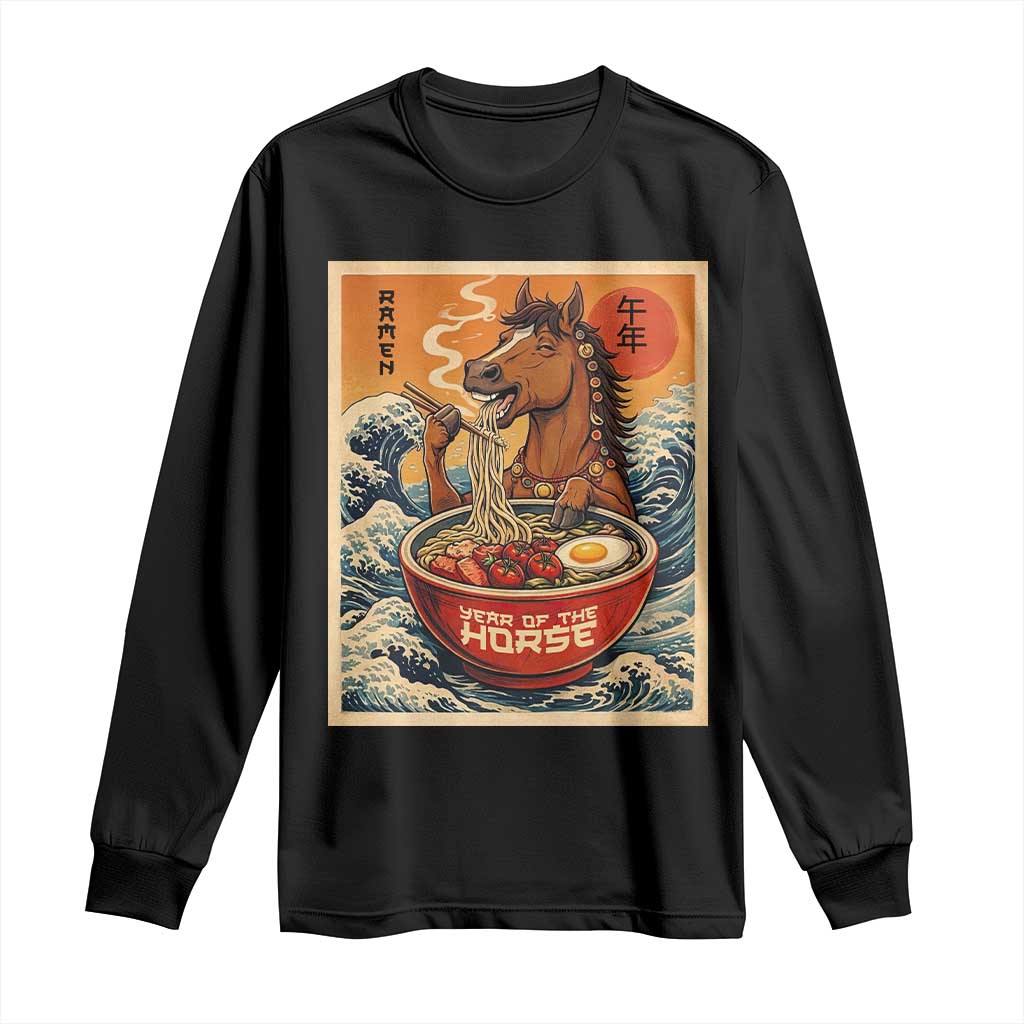 Zodiac Lunar New Year Of The Horse 2026 Long Sleeve Shirt Ramen Lovers