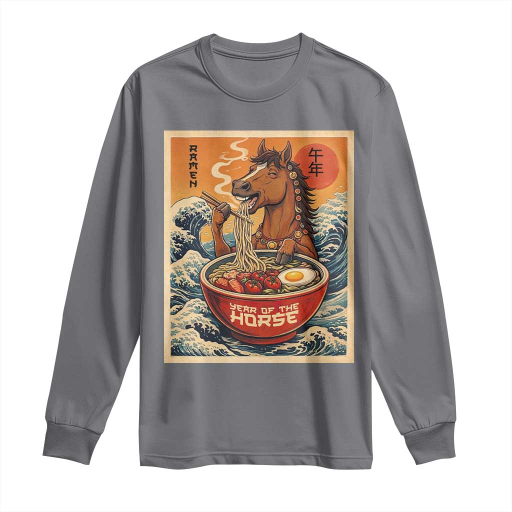 Zodiac Lunar New Year Of The Horse 2026 Long Sleeve Shirt Ramen Lovers