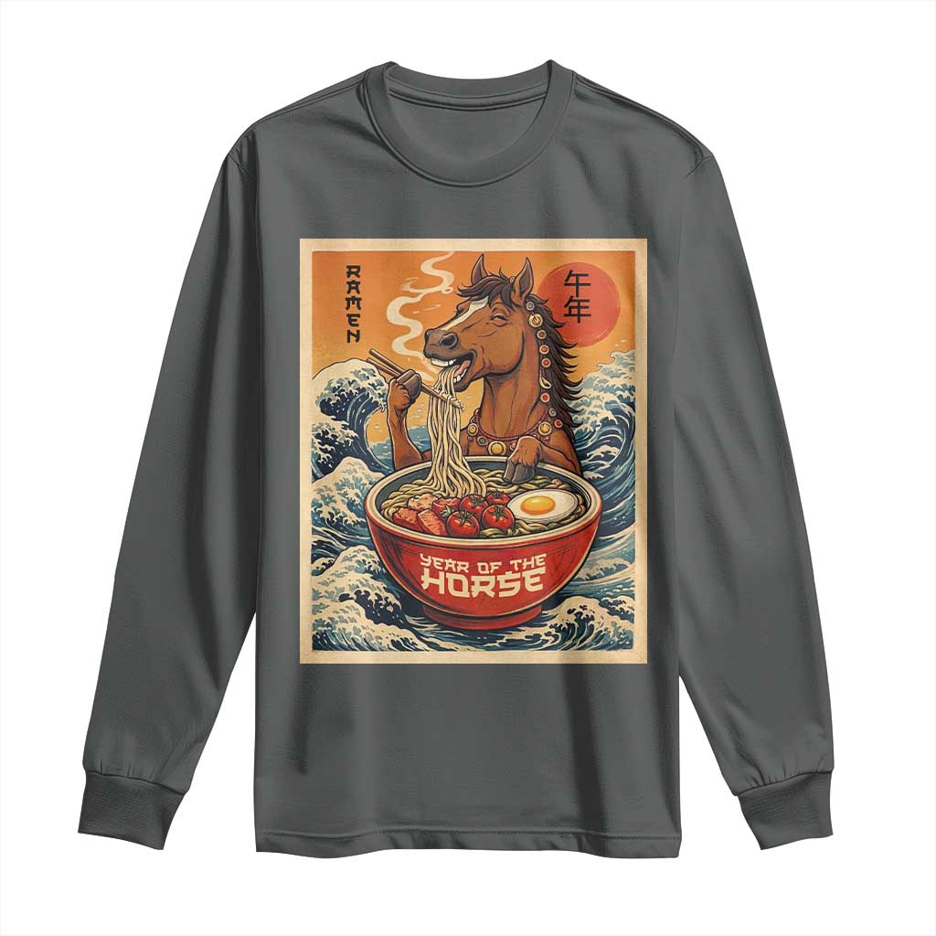 Zodiac Lunar New Year Of The Horse 2026 Long Sleeve Shirt Ramen Lovers