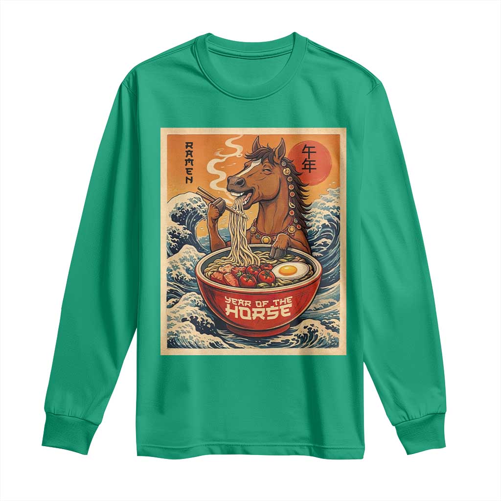 Zodiac Lunar New Year Of The Horse 2026 Long Sleeve Shirt Ramen Lovers