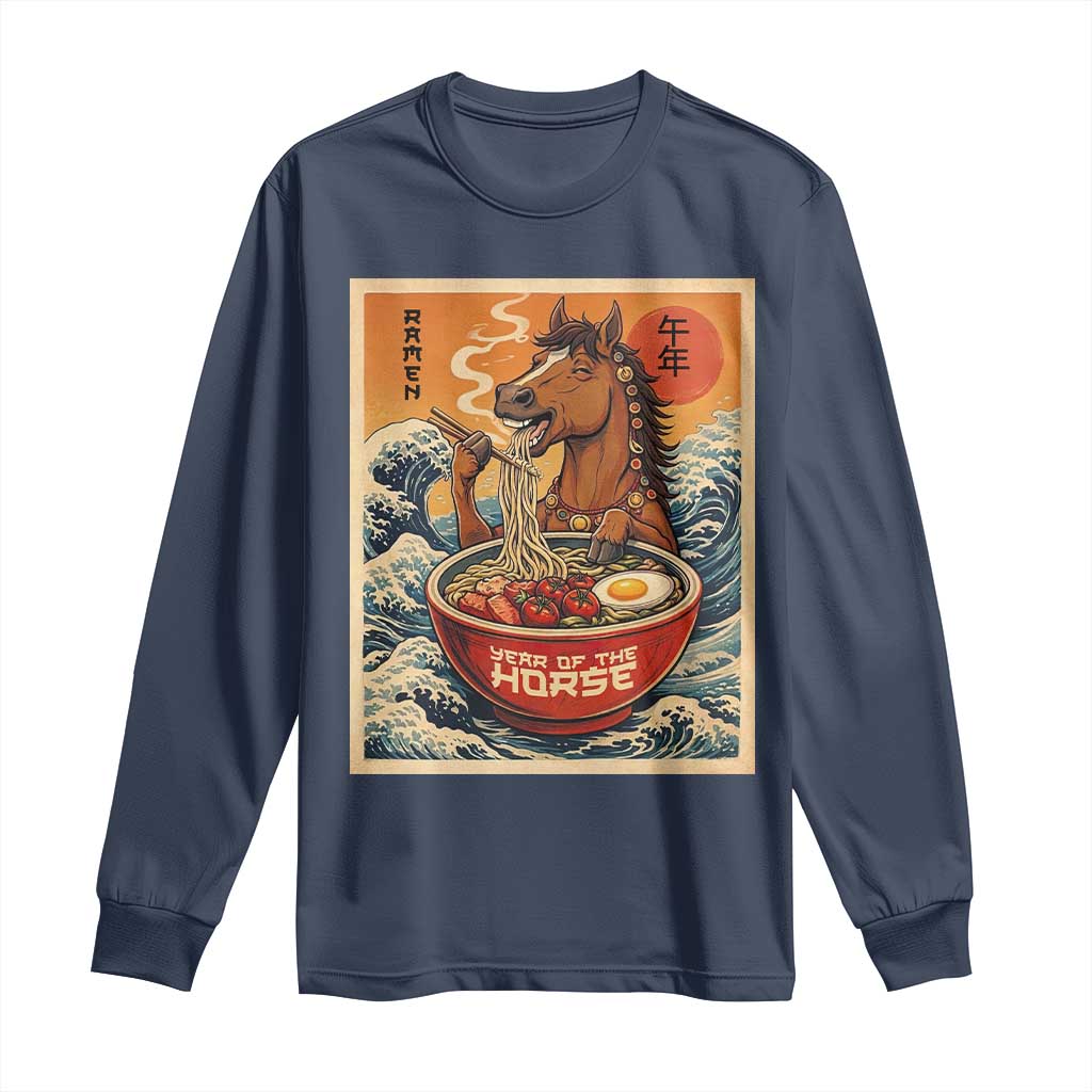 Zodiac Lunar New Year Of The Horse 2026 Long Sleeve Shirt Ramen Lovers