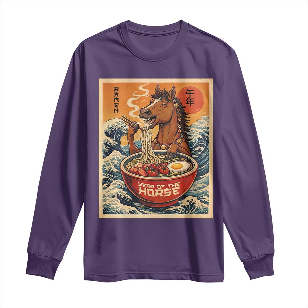 Zodiac Lunar New Year Of The Horse 2026 Long Sleeve Shirt Ramen Lovers