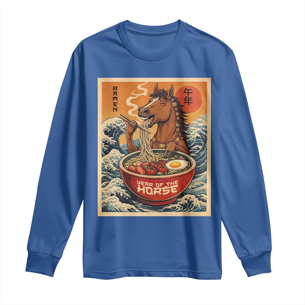 Zodiac Lunar New Year Of The Horse 2026 Long Sleeve Shirt Ramen Lovers