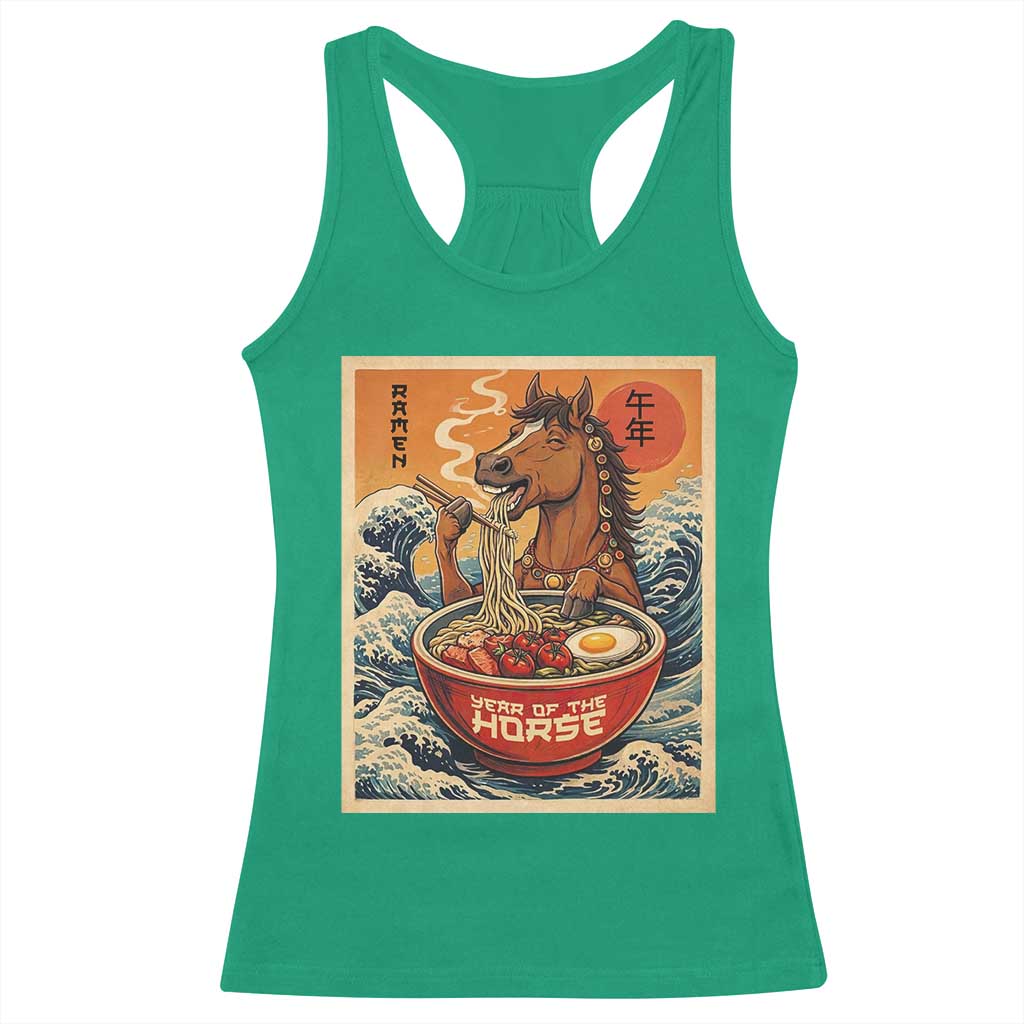 Zodiac Lunar New Year Of The Horse 2026 Racerback Tank Top Ramen Lovers