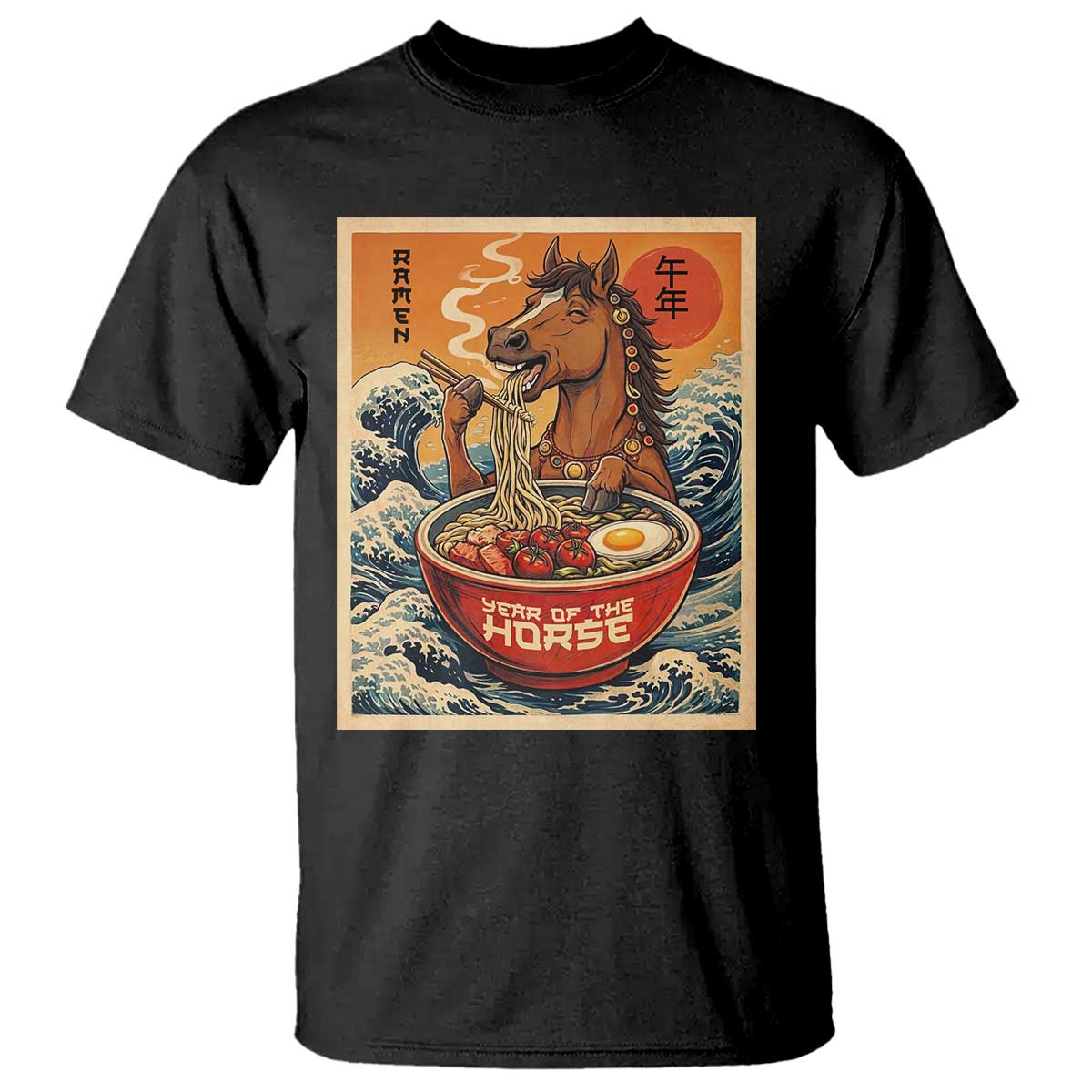 Zodiac Lunar New Year Of The Horse 2026 T Shirt Ramen Lovers