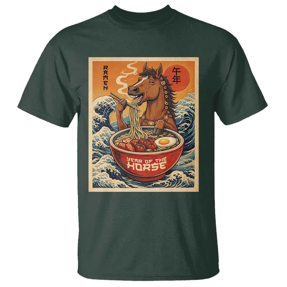 Zodiac Lunar New Year Of The Horse 2026 T Shirt Ramen Lovers