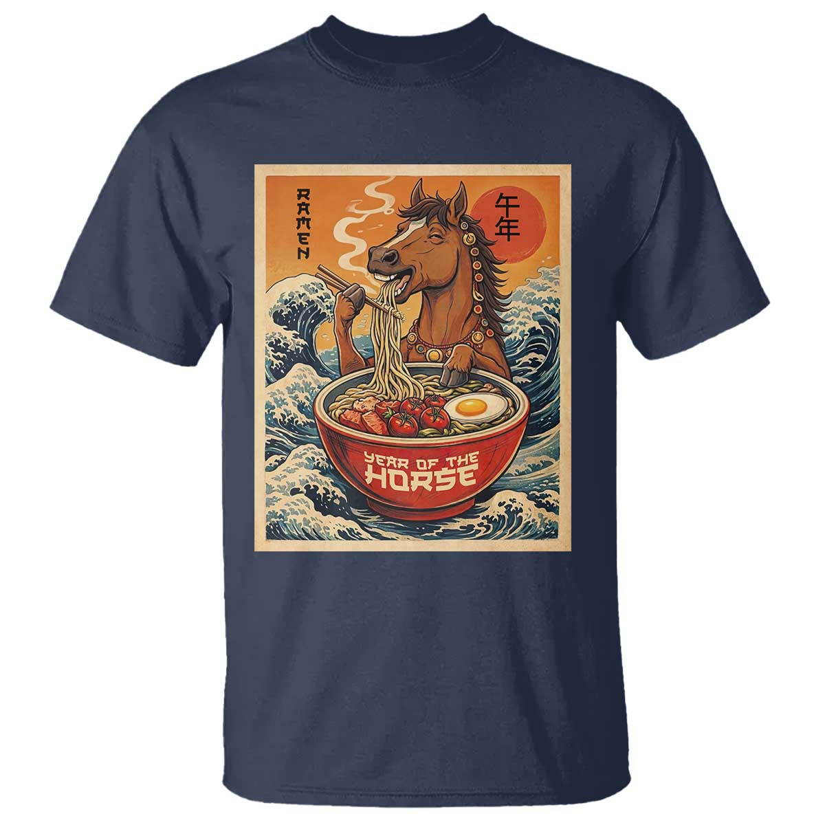 Zodiac Lunar New Year Of The Horse 2026 T Shirt Ramen Lovers
