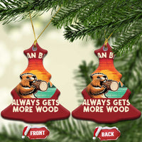 A Clean Beaver Always Gets More Wood Christmas Ornament Funny Adult Crude Joke - Wonder Print Shop