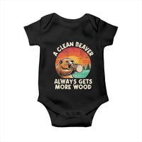 A Clean Beaver Always Gets More Wood Baby Onesie Funny Adult Crude Joke - Wonder Print Shop