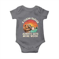 A Clean Beaver Always Gets More Wood Baby Onesie Funny Adult Crude Joke - Wonder Print Shop