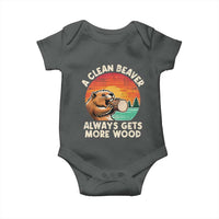 A Clean Beaver Always Gets More Wood Baby Onesie Funny Adult Crude Joke - Wonder Print Shop