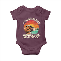 A Clean Beaver Always Gets More Wood Baby Onesie Funny Adult Crude Joke - Wonder Print Shop