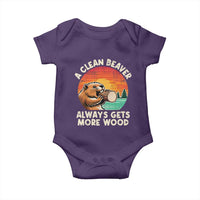 A Clean Beaver Always Gets More Wood Baby Onesie Funny Adult Crude Joke - Wonder Print Shop