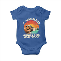 A Clean Beaver Always Gets More Wood Baby Onesie Funny Adult Crude Joke - Wonder Print Shop