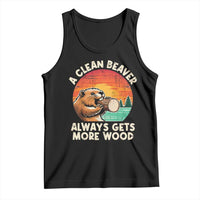 A Clean Beaver Always Gets More Wood Tank Top Funny Adult Crude Joke - Wonder Print Shop